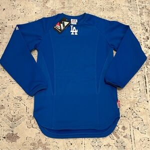 Majestic Authentic LA Dodgers Therma Base MLB Pullover Sweatshirt Youth Sz: XL